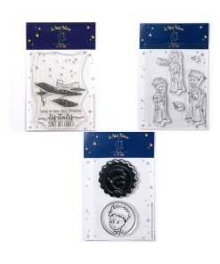 8 Tampons transparents Le Petit Prince dans son avion + Etoiles + Portraits - N/A