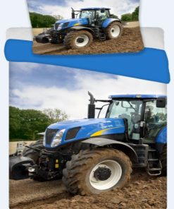 Parure de Lit Coton Tracteur Bleu - Bleu
