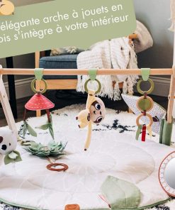 TINY LOVE Tapis d'Éveil Boho Chic, Tapis de Jeu, Arche de Jouets en Bois - Dès la Naissance - Multicolore