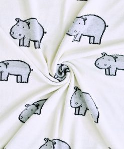 Couverture plaid , HIPPO - Ecru