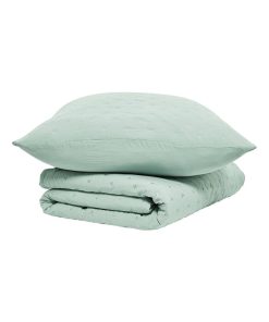 Couvre lit boutis ESSENTIAL - Bleu céladon