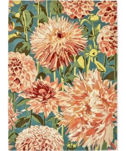Tapis salon 170x240 DAHLIA orange tapis tufté en pure laine vierge main haut en couleurs - Orange