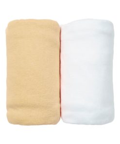 Eveil Et Nature Lot De 2 Draps Housse Jersey Coton Bio - Jaune