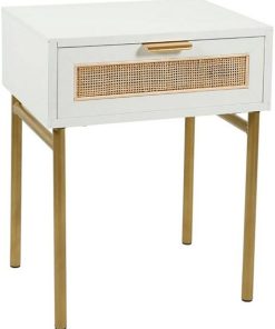 Chevet bois Elsa blanc - Blanc