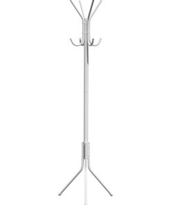 Porte-manteaux sur pieds en métal - 8 têtes - blanc - 178x62x62cm - Blanc