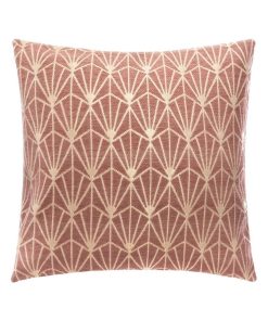 Housse de coussin chenille Art Déco rose 40x40 cm - Rose