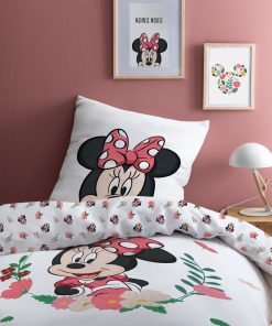 Parure de lit - 'Minnie' - 1 personne - blanc