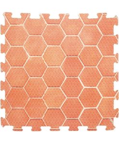 Tapis mousse 8 dalles modulables façon tomette - Rouge