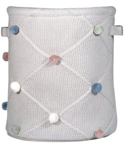 Panier de rangement Pompon - Beige argile