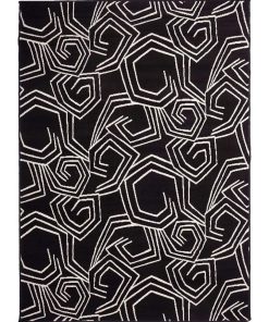 Tapis salon 190x280 AF OSLO Noir OEKO TEX fabriqué en Europe idéal pour Salon - Noir
