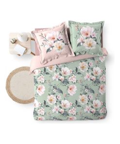 Parure housse couette Jardin Anglais Alissa - Vert