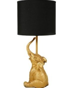 Lampe éléphant résine dorée - Doré/or