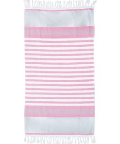 Drap de bain enfant en fouta Lilou Miaka - Rose - Rose