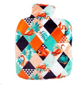Bouteille Bouillotte micro-ondes Géométrique - Made in France - Orange