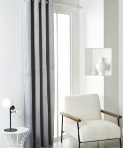 Rideau occultant à oeillets uni 'PRESTIGE EFFET VELOURS' 'TODAY' - Gris