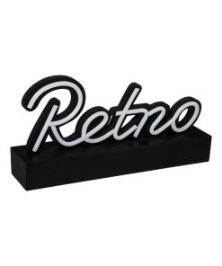 Mot déco lumineux LED rétro noir - Noir
