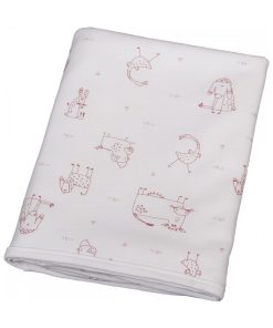 Blanc Avenue Bébé Plaid En Jersey - Rouge brique