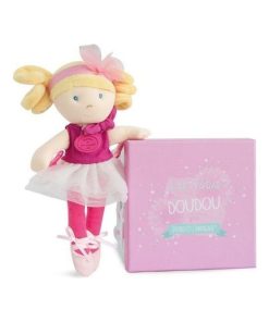 doudou Doudou et compagnie Poupee Rose blonde robe blanche DC3130 Les Demoiselles Tutu Poupee - Rose