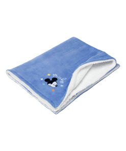 Couverture bi-matière 75x100 cm - Mickey Cool - Bleu