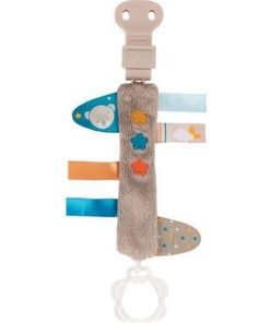 Doudou Nattou Ours Marron Basile l'ours Attache tétine - 24 x 0,5 x 3 cm Mia & Basile - Marron