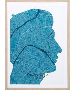 Tableau toile imprimée 50x70 cm Paris - Blanc