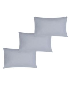 Lot x3 Taies d'oreiller 40x60 cm - 100% coton Bio - 'Ptit Basile' - Gris foncé