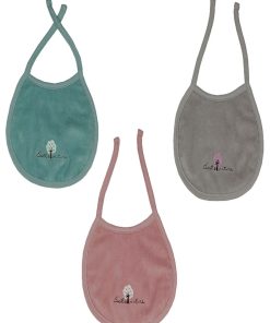 Eveil Et Nature Lot De 3 Bavoirs Naissance Coton Bio - Multicolore