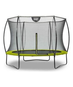 Trampoline sur pieds rond 244cm noir et filet de sécurité Sihouette EXIT - Vert