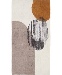 Guy Levasseur - Tapis en coton fantaisie beige et taupe - Beige