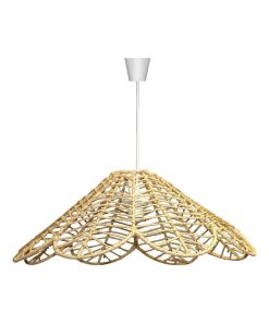 Suspension tulipe raphia D59 - Beige