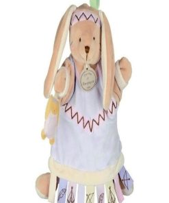 Doudou Doudou et Compagnie Marionnette lapin etiquette DC2350 - Violet
