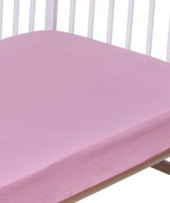 Drap-housse en coton, Coton uni - Rose