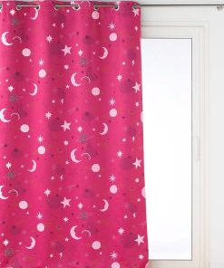 Rideau à œillets occultant 140x260 cm Moonlight fuchsia - Violet