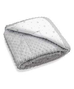 Couverture bébé réversible et ultra douce, STELLA - Gris