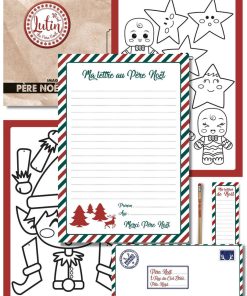 Kit De Papeterie Pour Écrire Sa Lettre Au Père Noël | Loisirs Créatifs De Noël | Version Candy - N/A