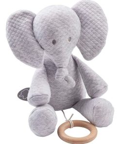 Peluche musicale Tembo l'éléphant (32 cm) - Gris