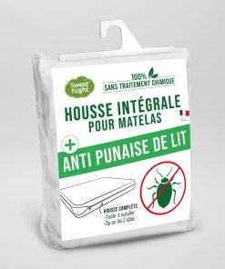 House de matelas anti punaise de lit - Blanc