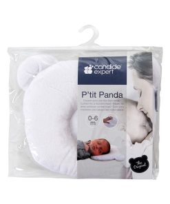 Candide - Coussin cale tête bébé P'tit Panda - Blanc - Blanc