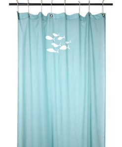 Voilage 140x260 cm Atlantide turquoise coton - Bleu