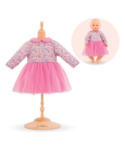 Robe Rose Manches Longues pour poupon 42 cm - N/A