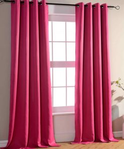 Univers Decor - Rideau Occultant 140 X 260 Cm - 3 Panneaux - Rose fushia