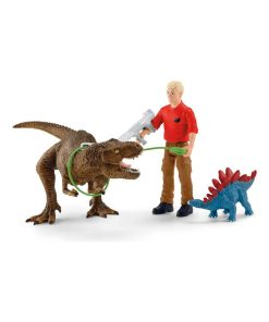 Set de figurines dinosaures : Attaque Tyrannosaure Rex - N/A