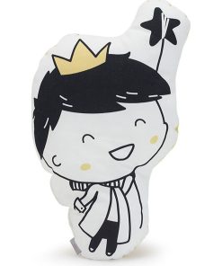 Coussin décoratif chambre enfant, Mon Prince - Blanc