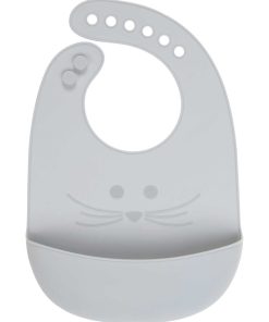 Bavoir en silicone Gris - Gris