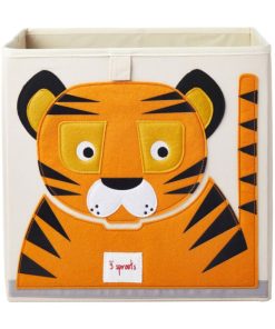 Cube De Rangement Tigre (33,5 X 33,5 Cm) - Noir Orange