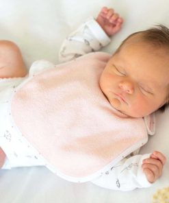 Lot de 7 bavoirs de naissance à velcro roses - Rose