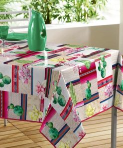 Nappe rectangle PVC Cactusea - Rose