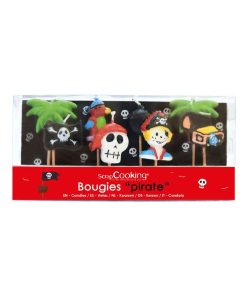 8 Bougies d'anniversaire Pirates - Multicolore