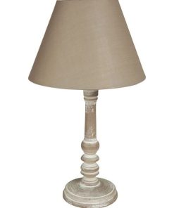 Lampe charme bois taupe - Beige