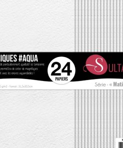 24 Papiers Aquarelle Blanc - 350g/m2 - H : 30,5 cm - N/A